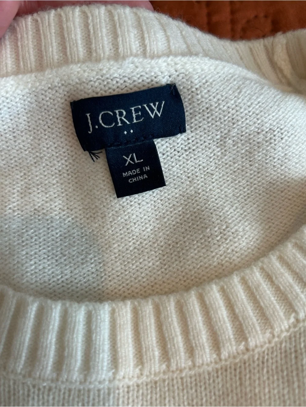 J. Crew Men's Crewneck Sweater in Cream